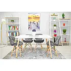 Стілець RIPIANO зі спинкою та м'якою оббивкою з велюру на 4 дерев'яних ніжках, сидіння 48х37 см, рожевий, фото 9