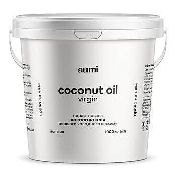 Кокосова олія нерафінована, 1л, відро, прямого першого холодного віджиму