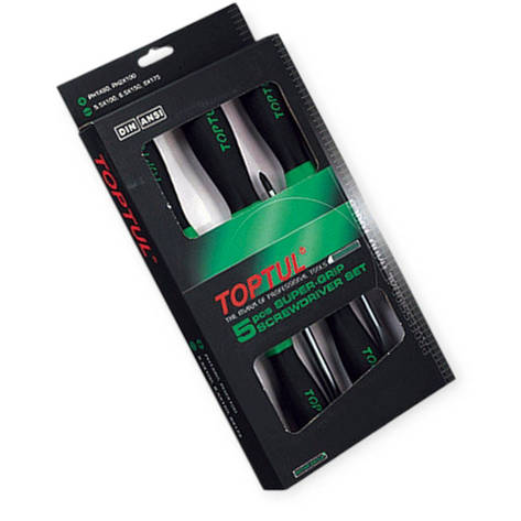 Набір 5 шт. магнітні - шліц 5.5,6.5,8мм; хрест 5,6мм викруток, фото 1