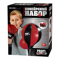 Детский боксерский набор напольный с перчатками