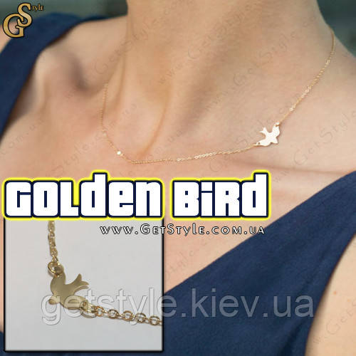 Прикраса на шию Золотий птах - "Golden Bird"