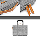 Сумка для ноутбука 15.6" синя з посиленим захистом на ремені та з накладними кишенями, фото 4