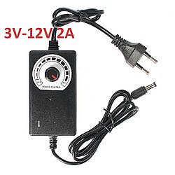 Блок живлення з регулятором напруги 3V-12V, 2A