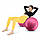 М'яч для фітнесу (арахіс) 4FIZJO Air Ball Peanut 45 x 90 см Anti-Burst Pink (P-5907739318565), фото 4