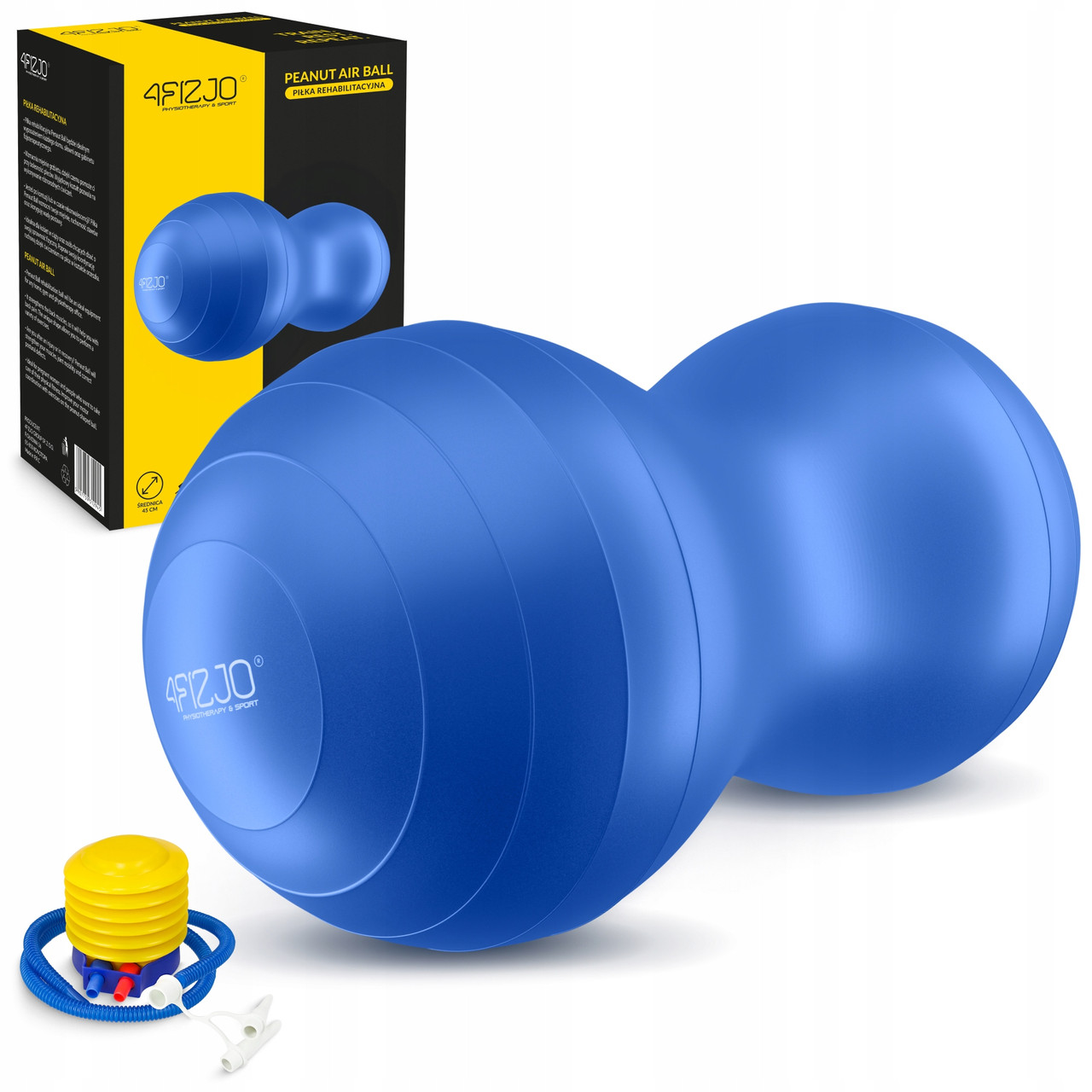 М'яч для фітнесу (арахіс) 4FIZJO Air Ball Peanut 45 x 90 см Anti-Burst 4FJ0283 Poland