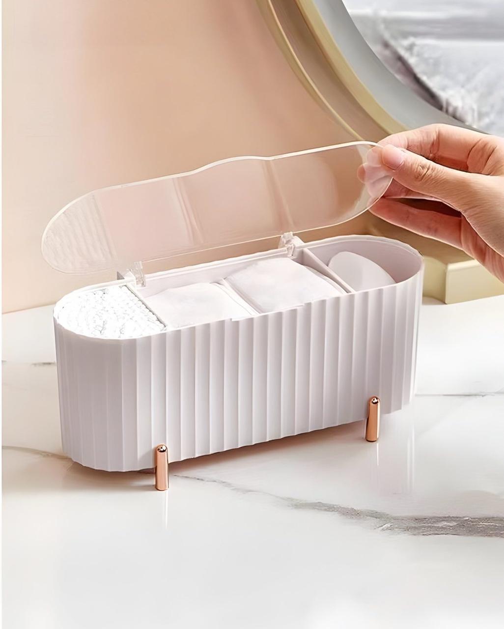 Органайзер для ватних дисків, вушних паличок білий