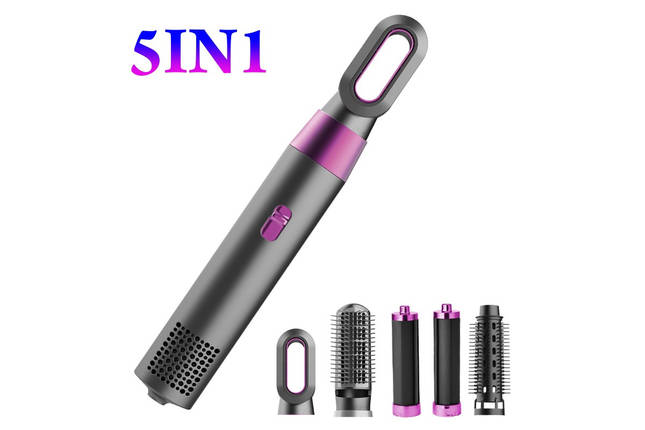 Фен-гребінець HOT Air Styler SHA51 (5в1) Рожева коробка, фото 1