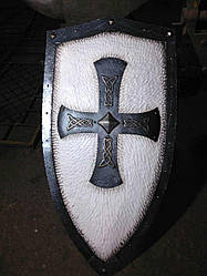 Щит трикутний дерев'яні краплі Тамплієра, ручної роботи