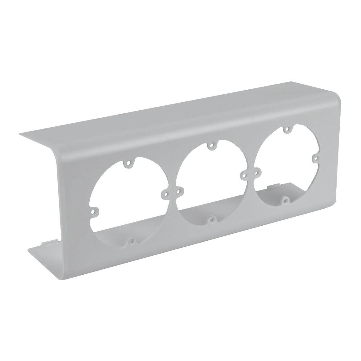 Приладова рамка для каналів трійна біла, негорюча PVC EKE