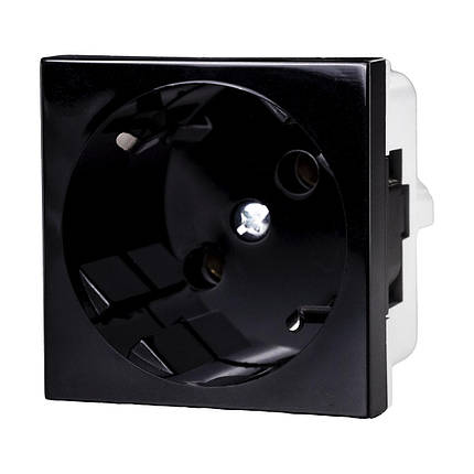 Модульна розетка SCHUKO з захисними контактами, 250 В, 16 A, Quadro, фото 1