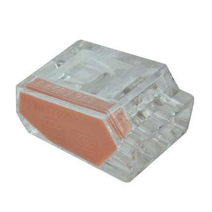 Безгвинтовий затискач для проводів Cu, робоче навантаження 24A, до 450V, фото 1