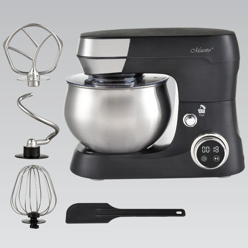 Планетарний Міксер-Тістоміс 2000 Вт, 5 л, 12 швидкостей, LED-дисплей | З 3 насадками, фото 1