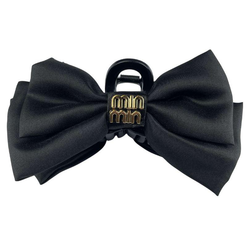 Заколка для волосся бант MIU MIU Hair Clip Bow Black 15cm, фото 1