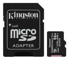 Картка пам'яті Kingston microSDXC 64 Gb Canvas Select+ A1 + adapter (SDCS2/64GB) кінгстон 64 Гб +адаптер флешка