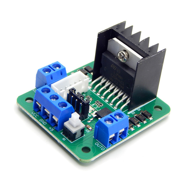 Базовий драйвер крокового двигуна L298N для Arduino (зелена плата)