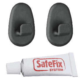 Набір гачків 2 шт для кріплення тримачів + клей METALTEX 401100 - MegaLavka