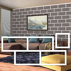 Трафарет тонкий 1 мм для штукатурки, фарбування, багаторазовий з імітацією цегляної кладки (490х1010)