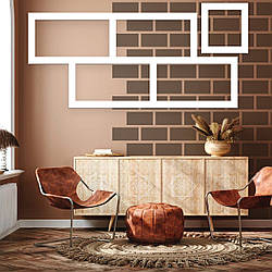 Трафарет тонкий 1 мм для штукатурки, фарбування, багаторазовий з імітацією цегляної кладки (410х900)