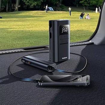 Автомобільний насос Baseus PrimeTrip VA1 2-в-1 (Чорний) C11169001121-00