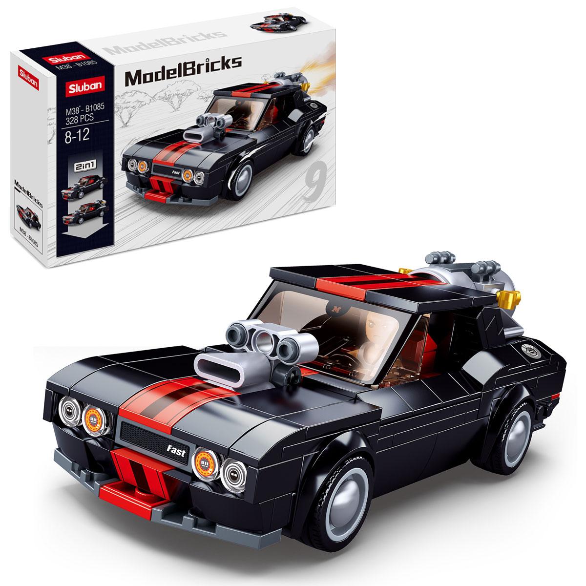Конструктор SLUBAN Model Bricks Трансформер — машинка 2в1 M38-B1085
