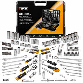 Набір інструменту комбінований JCB Tools JCB-42182-5 218 од 1/4" 3/8" 1/2" 6-гр 4-22 мм