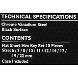 Haбіp Г-подібних ключів JCB Tools JCB-5107 HEX 10 од 6-22 мм в чохлі, фото 5