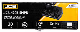 Набір головок ударних JCB Tools JCB-4203-5MPB 20 од 1/2" 6-гр