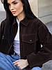 Жіночий замшевий бомбер коричневий Флоренція, фото 2