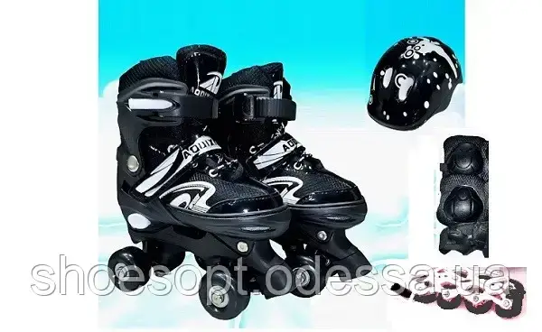 Ролики трансформери 2в1 Стильні із захистом та шоломом розмір 29-33, 34-37, 38-41, фото 1