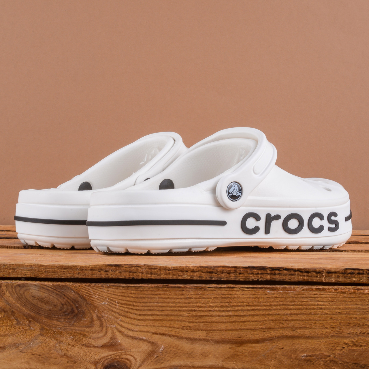 Тапочки шльопанці Crocs крокс сланці білі 44\45