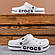 Тапочки шльопанці Crocs крокс сланці білі, фото 3