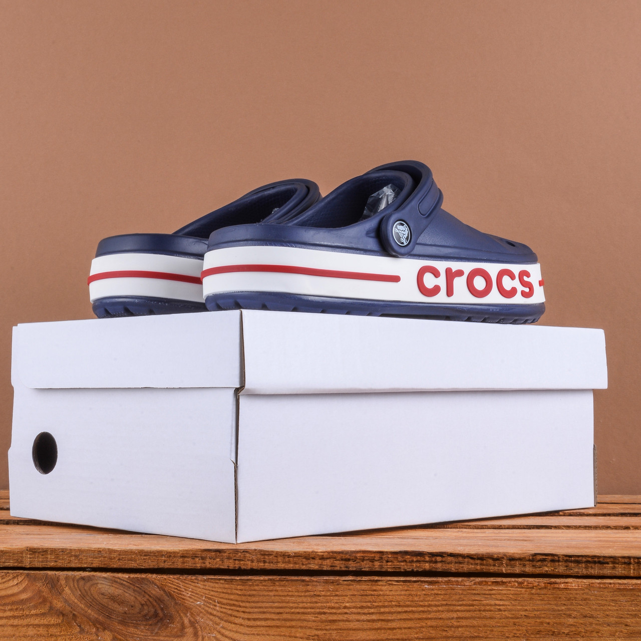 Тапочки шльопанці Crocs крокс сланці сині 44\45, фото 1