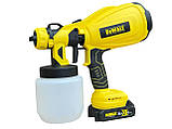 Акумуляторний фарбокопульт DeWalt DXR 651 (36V, 6AH) АКБ розпилювач з регулюванням ширини Девольт, фото 3