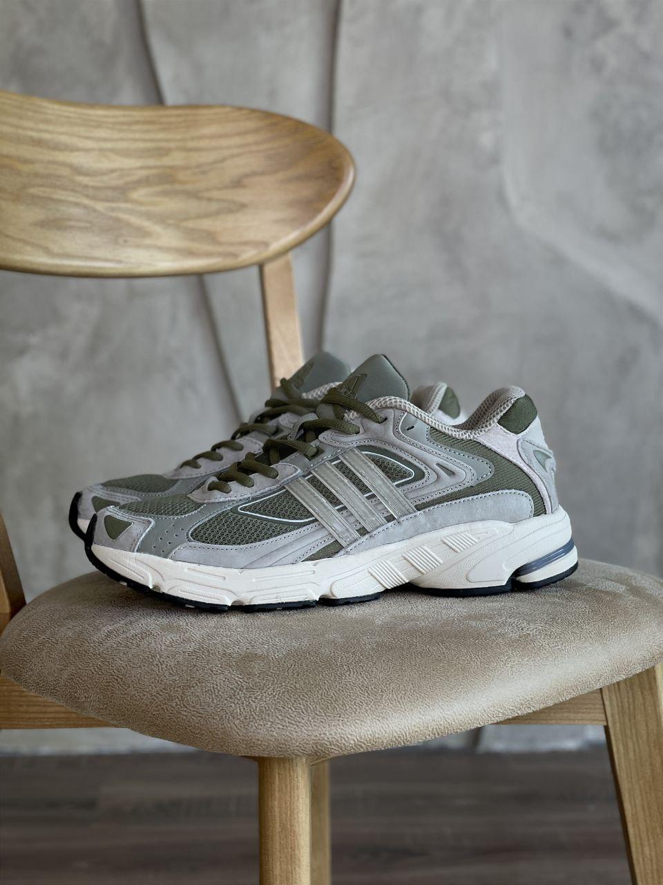 Кросівки чоловічі сірі Adidas Response x Bad Bunny Khaki Grey (18221), фото 1
