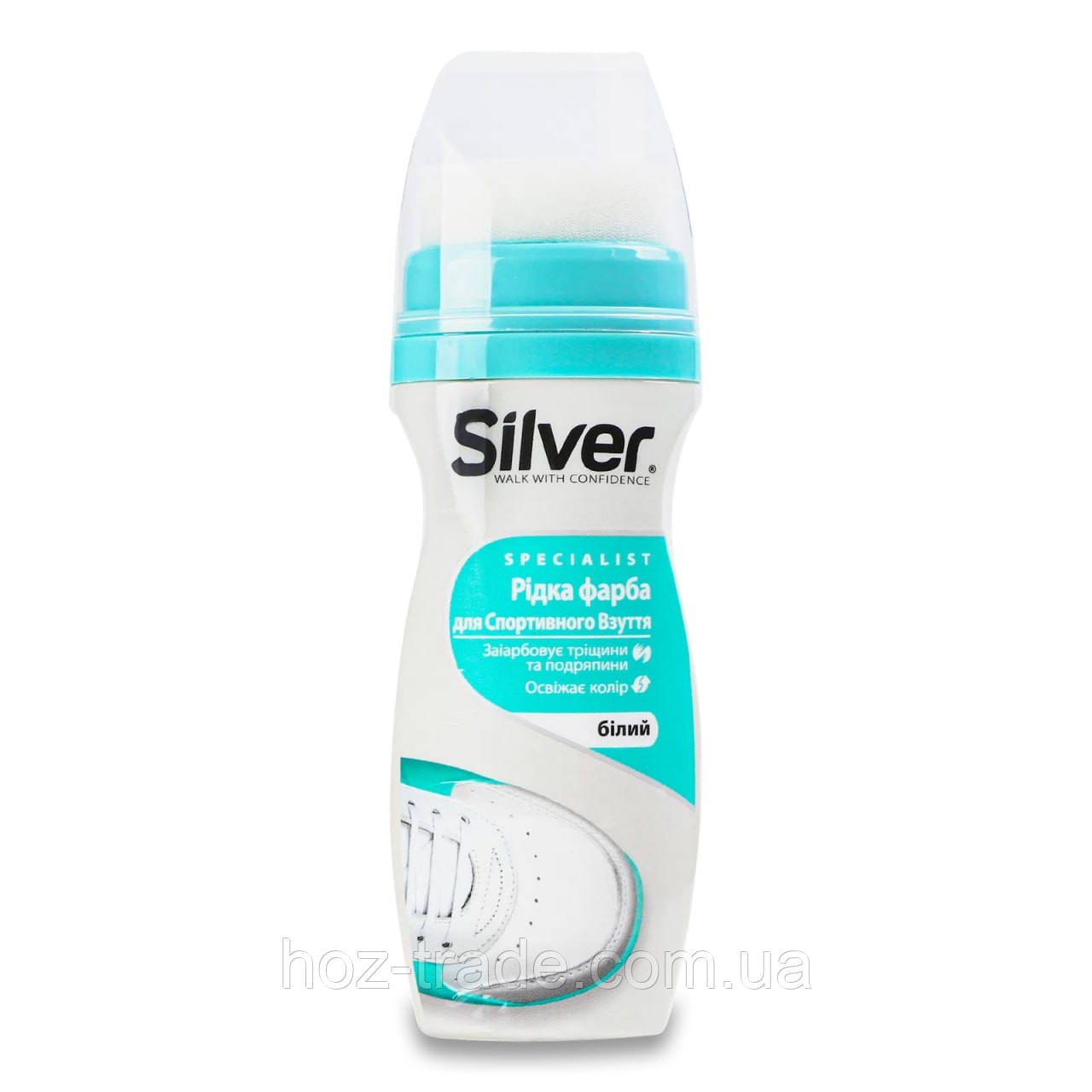 Біла крем-фарба для спортивного взуття Silver, фото 1