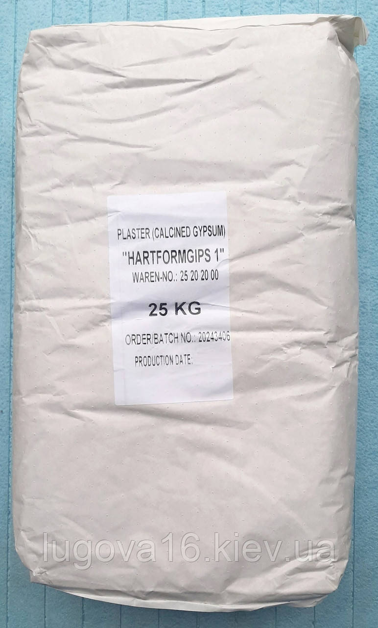 Гіпсове в'яжуче HARTFORM 1 - високоміцна (30 МПа) альфа-гіпсова суміш, 25кг (SAINT-GOBAIN FORMULA)