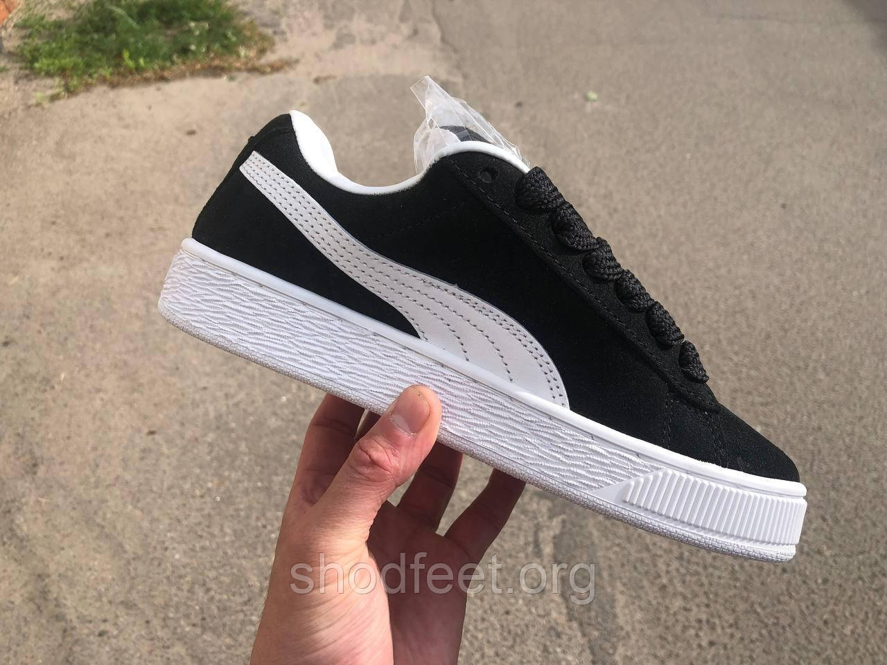 Кросівки PUMA SUEDE XL Black White Green, фото 1
