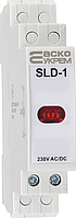 Сигнальний індикатор синій 230V AC/DC SLD-1 на DIN-рейку