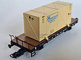 Модель платформи з контейнерним вантажем «Hebel GmbH - Maschinenwerke Dortmund», масштаб 1:87 Liliput 221556, фото 3