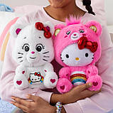 Колекційні плюшеві ведмедики 2 шт. 25 см Хелоу Кітті Care Bears Hello Kitty Loves Cheer Bear, фото 3
