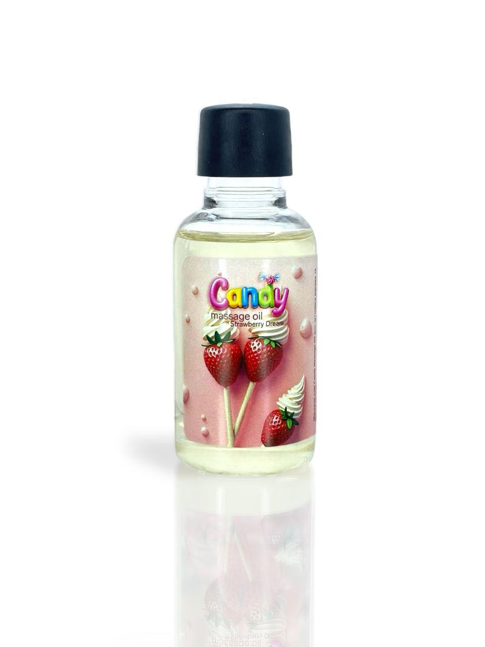Олія масажна Candy з ароматом Полуниця з вершками, 50 мл