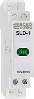 Сигнальний індикатор зелений 230V AC/DC SLD-1 на DIN-рейку
