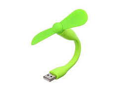 Вентилятор 3Вт салатовий (працює від powerbank) 15999 ТМ GERLAX