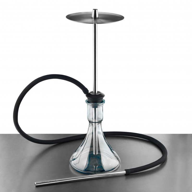 Кальян Tiaga Hookah Classic із нержавіючої сталі з прозорою колбою Candy Loop