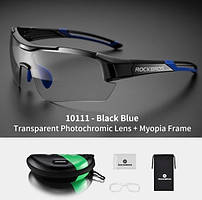 Спортивні сонцезахисні окуляри RockBros-10111 з фотохромною лінзою та діоптричною вставкою.solve