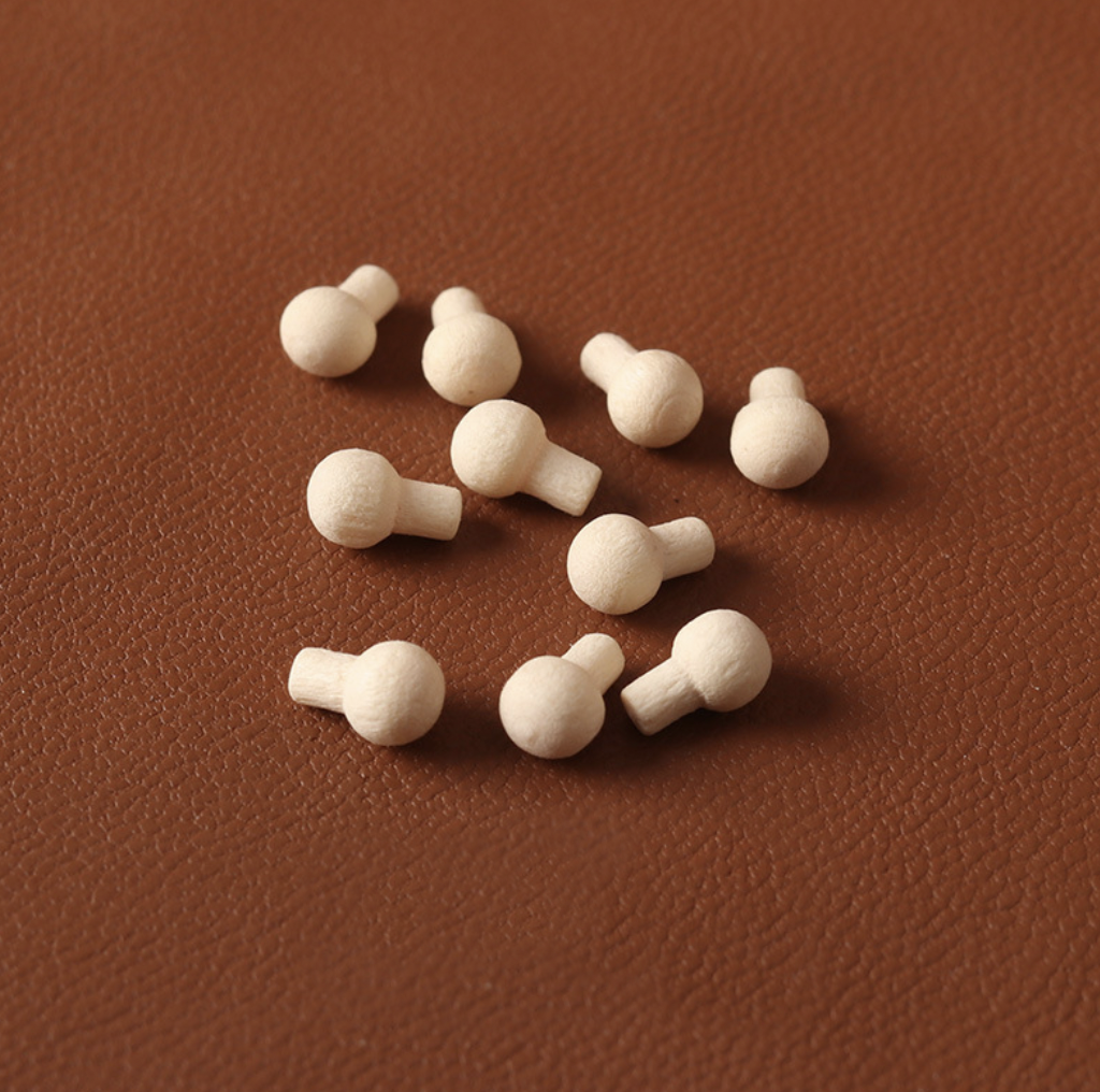 Ручки для меблів дерев'яні круглі 10 шт, фото 1