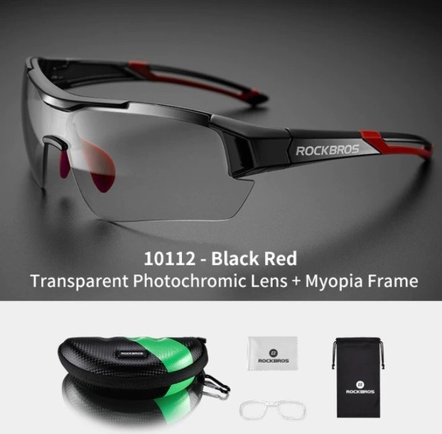 Спортивні сонцезахисні окуляри RockBros-10112 з фотохромною лінзою та діоптричною вставкою, фото 1