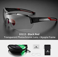 Спортивні сонцезахисні окуляри RockBros-10112 з фотохромною лінзою та діоптричною вставкою.solve