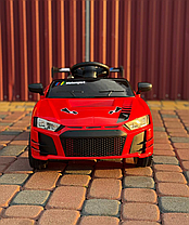 Дитячий електромобіль Cabrio 6V 5A (спойлер, пульт, LED-фари, звук, відкривні двері, педаль газу), Червоний, фото 4