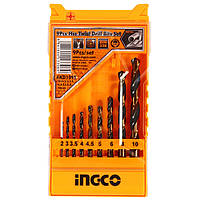 Набір свердел для металу INGCO 2-10 мм (9 шт.) (AKD1095)